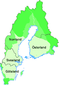 Gtaland & Svealand; Norrland & sterland